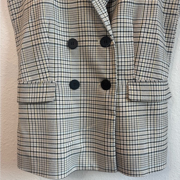 SANCTUARY {Anthropologie} ‘Lonnie’ Plaid Double Breasted Vest - Picture 3 of 12